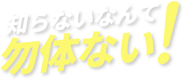 知らないなんて勿体ない!